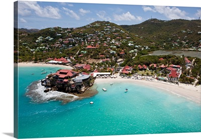 Aerial view of houses on an island, Saint Barthelemy