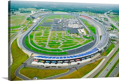 Aerial view of North Carolina Speedway in Charlotte, NC