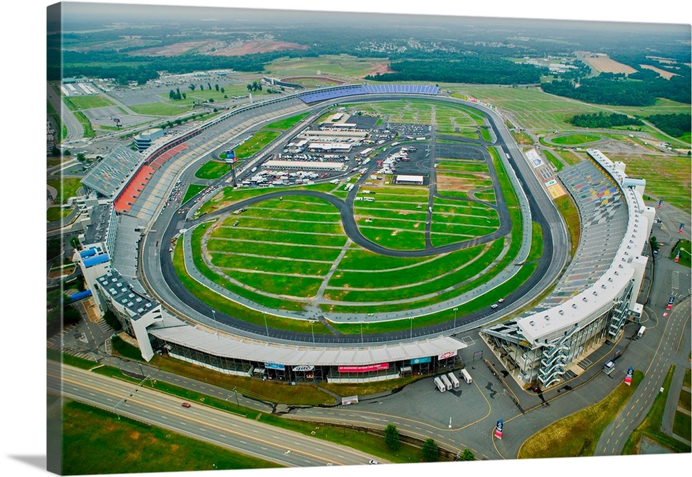 Aerial view of North Carolina Speedway in Charlotte, NC