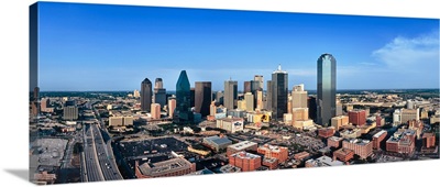 Aerial view of the cityscape, Dallas, Texas