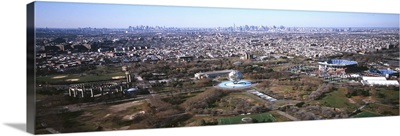 Aerial view of World's Fair Globe, Manhattan, New York City, New York State