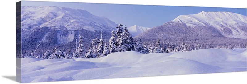 Alaska, Chugach Mountains, winter | Great Big Canvas