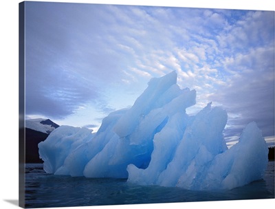 Alaska, Iceberg floating on the water