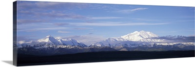 Alaska, Mount McKinley, Mount Brooks, Panoramic view of a snow covered peaks
