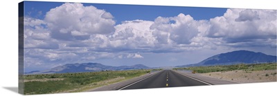 An empty road running through a landscape, Highway 54, New Mexico