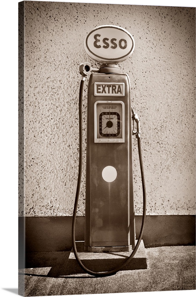 An Esso Petrol Pump From The First Half Of The 20th Century, Ireland.