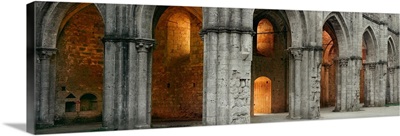 Arch in an abbey, San Galgano, Tuscany, Italy