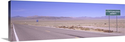 Area 51 Highway road sign, Nevada