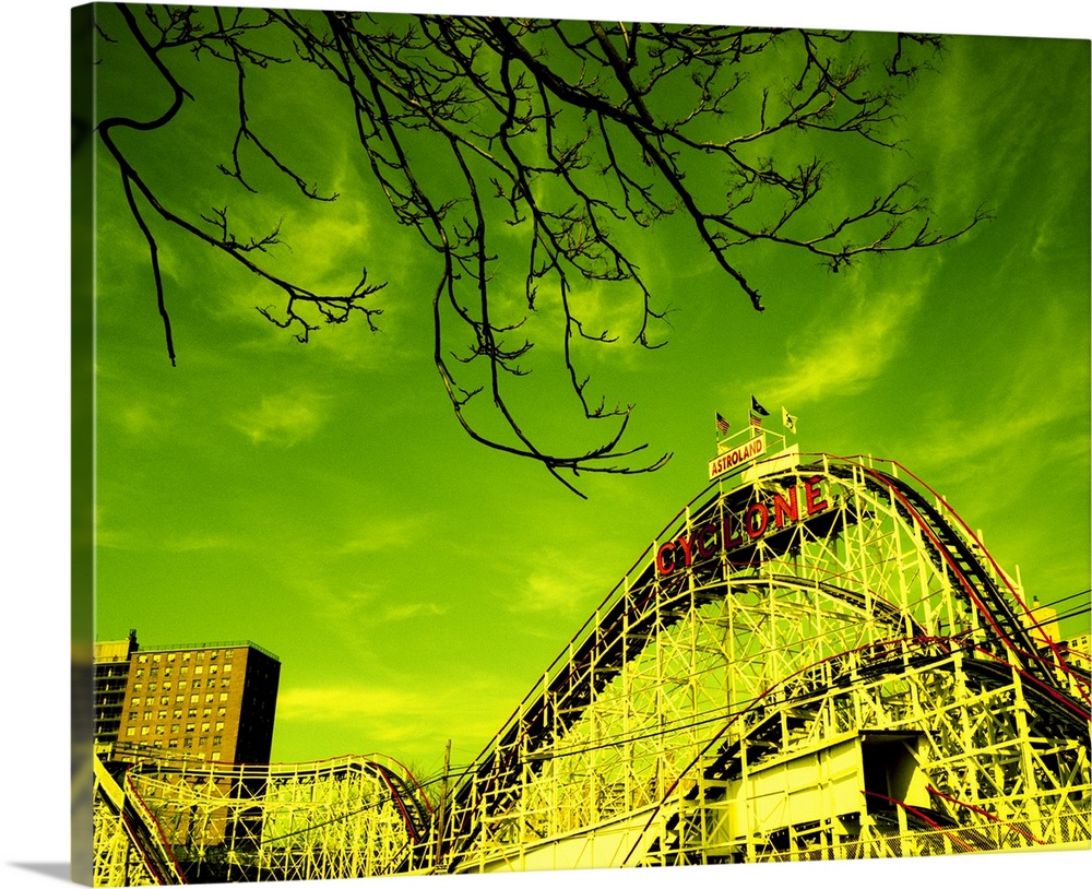 The Cyclone roller coaster, Coney Island, Brooklyn, New York, New York State, USA