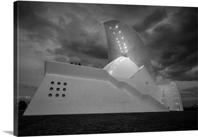 Auditorium At Dusk, Auditorio De Tenerife Adan Martin, Tenerife, Canary Islands, Spain