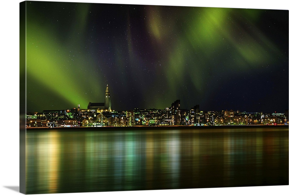 Aurora Borealis over Iceland print by Panoramic Images