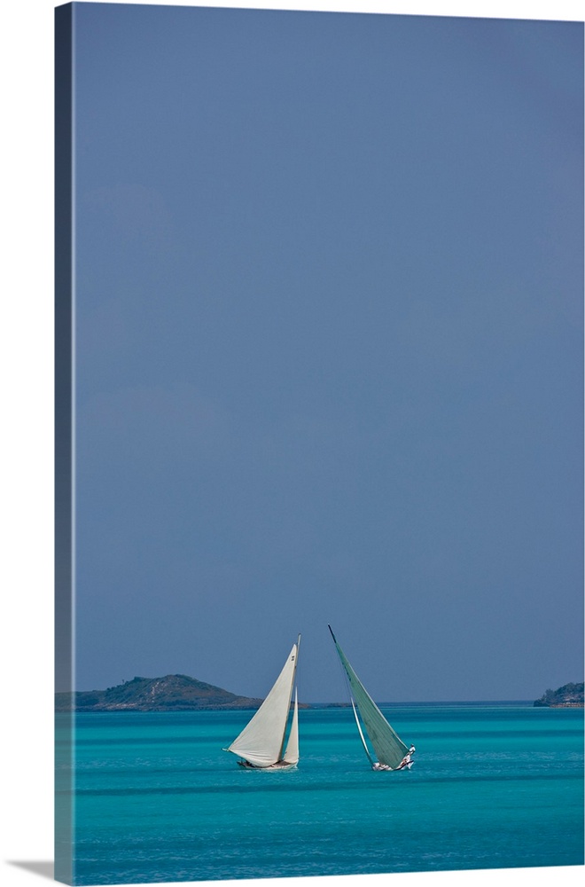 Bahamian racing sloop at the annual National Family Island Regatta, Georgetown, Great Exuma Island, Bahamas