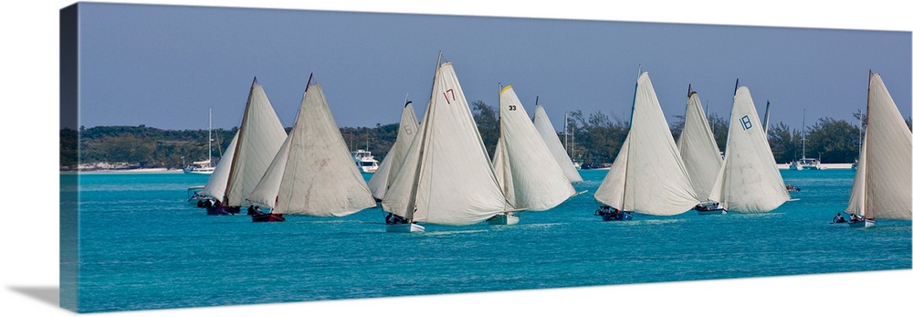 Bahamian racing sloop at the annual National Family Island Regatta, Georgetown, Great Exuma Island, Bahamas