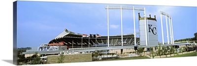 Baseball stadium in a city, Kauffman Stadium, Kansas City, Missouri