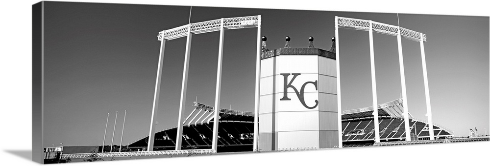 Baseball stadium, Kauffman Stadium, Kansas City, Missouri, USA.