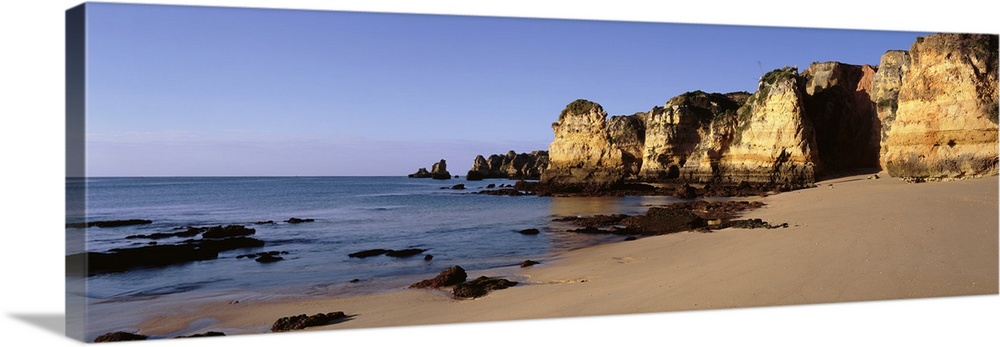 Beach Coastline Algrave region Lagos S Portugal