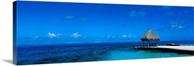 Beach Scene Bora Bora Island Polynesia