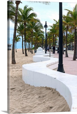 Beach wall in Fort Lauderdale, Broward County, Florida