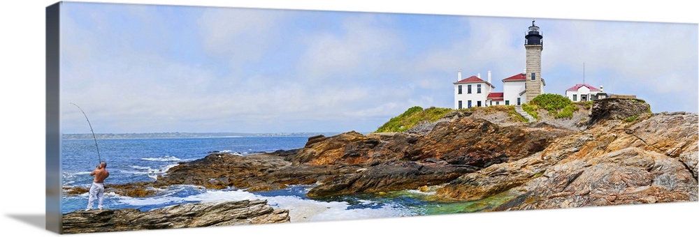 Beavertail Lighthouse, Narragansett Bay, Jamestown Island, Rhode Island