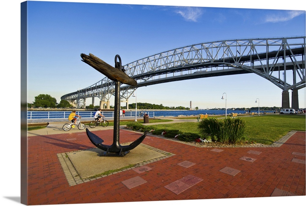 Blue Water Bridge at Port Huron, Michigan Wall Art, Canvas Prints