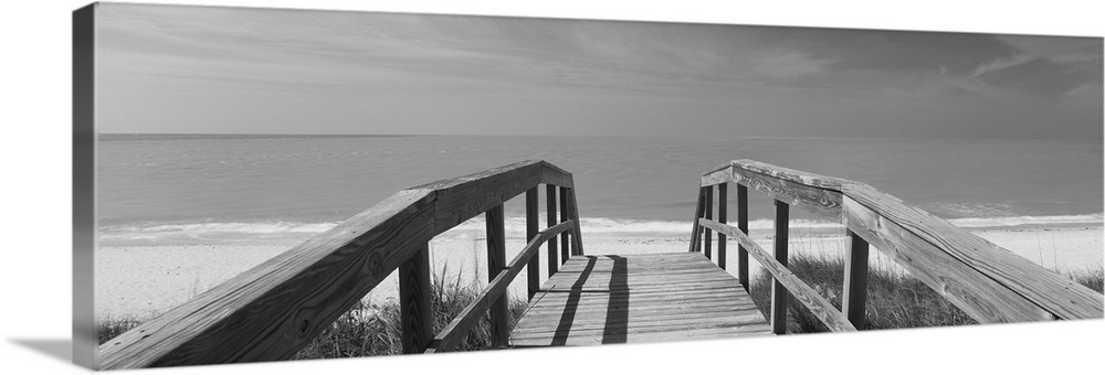 Boardwalk on the beach, Gasparilla Island, Florida
