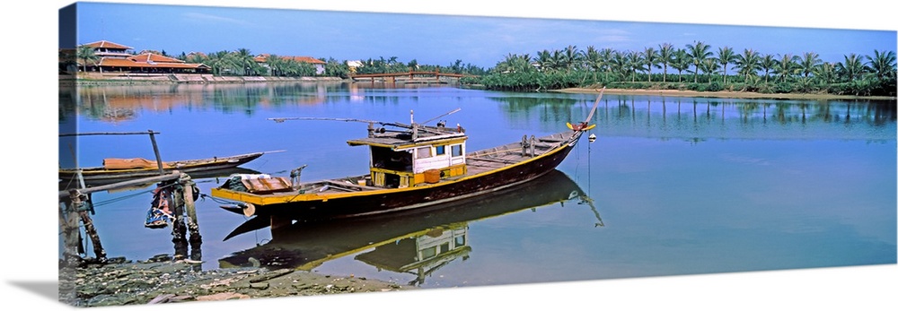 Boat in the Thu Bon River, Hoi An, Quang Nam Province, Vietnam