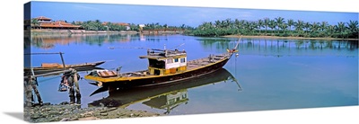 Boat in the Thu Bon River, Hoi An, Quang Nam Province, Vietnam
