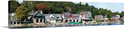 Boathouse Row at the waterfront, Schuylkill River, Philadelphia, Pennsylvania