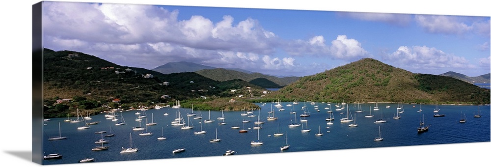 Boats at a harbor, Coral Bay, St. John, US Virgin Islands
