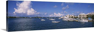 Boats at a harbor, Hamilton Harbour, Hamilton, Bermuda