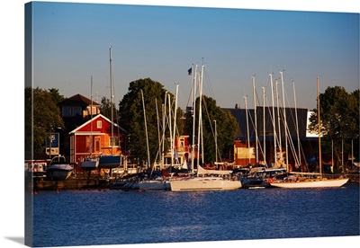 Boats at a harbor, Parnu Yacht Club, Parnu, Estonia