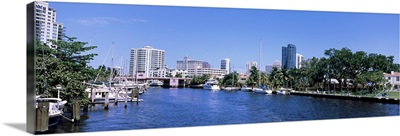 Boats in a canal, Fort Lauderdale, Broward County, Florida