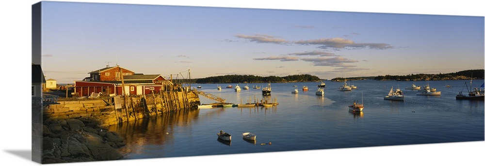 Boats in a river, Stonington Harbor, Deer Isle, Hancock County, Maine