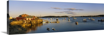 Boats in a river, Stonington Harbor, Deer Isle, Hancock County, Maine