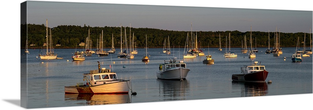 Boats in the Atlantic ocean, Rockland Harbor, Rockland, Knox County, Maine, USA