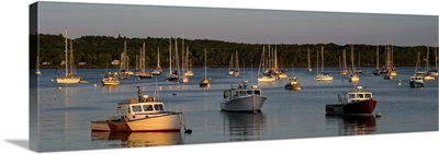 Boats in the Atlantic ocean, Rockland Harbor, Rockland, Knox County, Maine