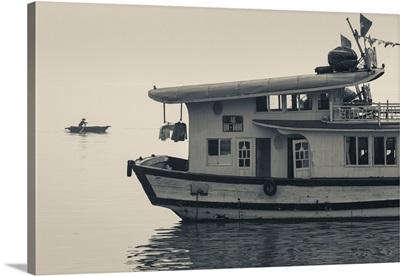 Boats In The Pacific Ocean, Bai Chay Port, Ha Long Bay, Quang Ninh Province, Vietnam