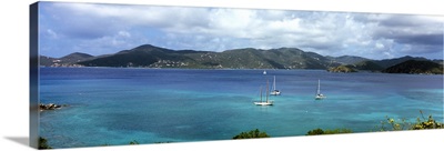 Boats in the sea, Coral Bay, St. John, US Virgin Islands