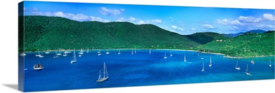 Boats in the sea, Maho and Francis Bays, North Shore, Saint John, U.S. Virgin Islands