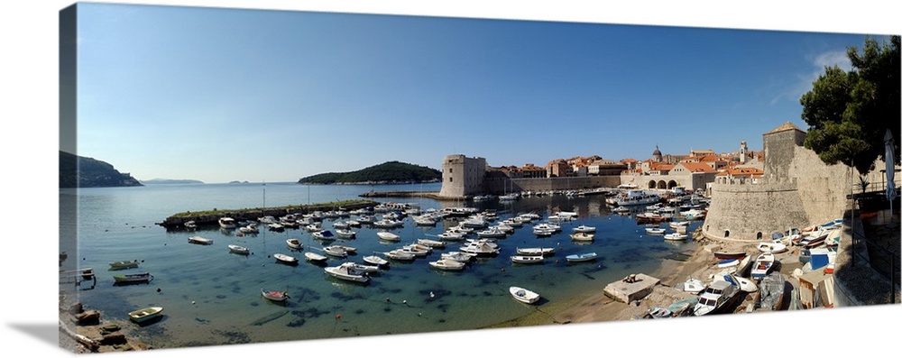 Boats in the sea, Old City, Dubrovnik, Croatia