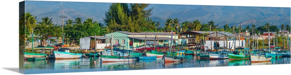 Boats moored at a harbor, Trinidad, Cuba