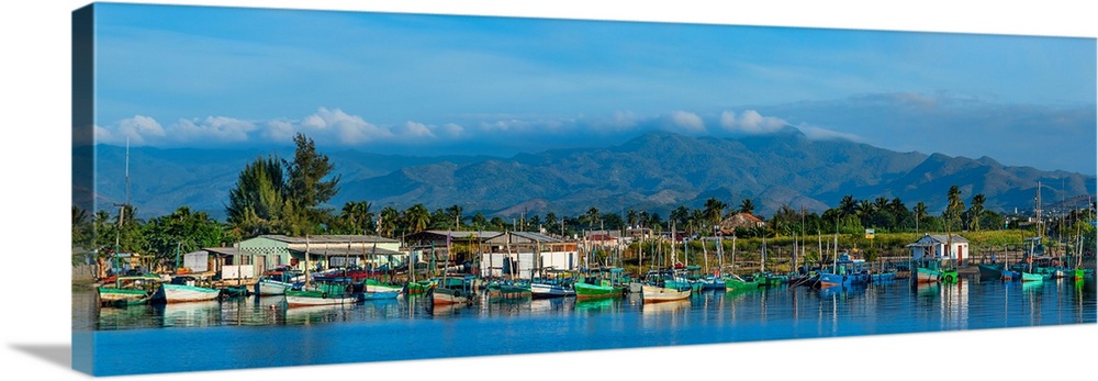 Boats moored at a harbor, Trinidad, Cuba