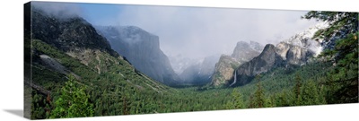 Bridal Veil Falls & El Capitan Yosemite National Park CA
