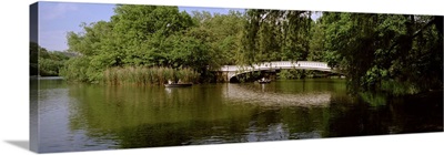 Bridge across a lake, Central Park, Manhattan, New York City, New York State