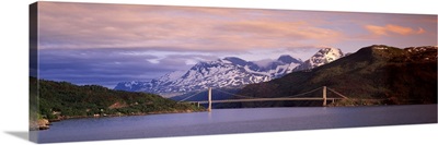 Bridge across a river, Fjord, Norway