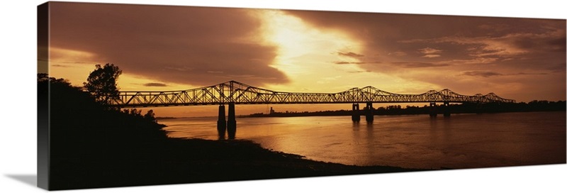 Bridge across a river, Mississippi River, Natchez, Mississippi | Great ...