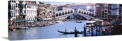 Bridge across a river, Rialto Bridge, Grand Canal, Venice, Italy