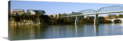Bridge across a river, Walnut Street Bridge, Tennessee River, Chattanooga, Tennessee