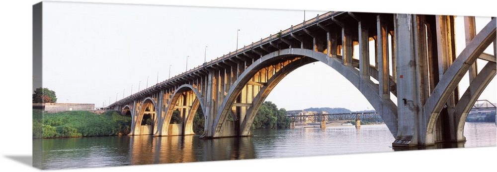 Bridge across river Henley Street Bridge Tennessee River Knoxville Knox ...