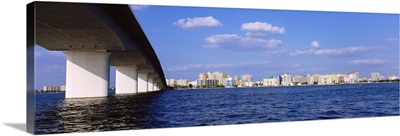Bridge across the sea, Ringling Causeway Bridge, Sarasota Bay, Sarasota, Florida
